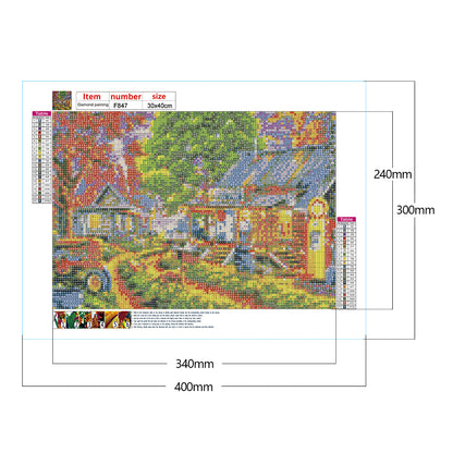 Village Life - Full Square Drill Diamond Painting 40*30CM