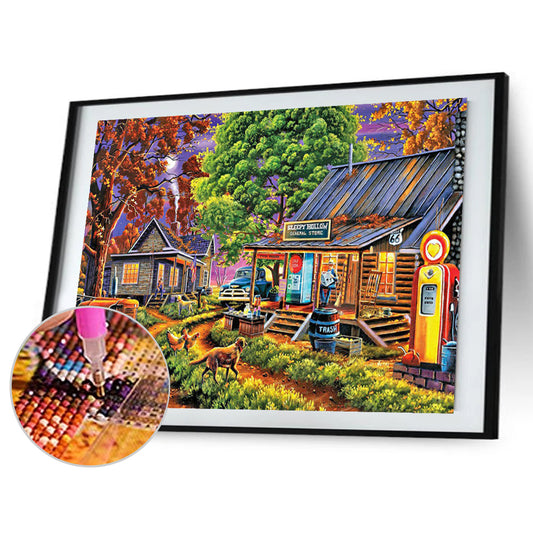 Village Life - Full Square Drill Diamond Painting 40*30CM