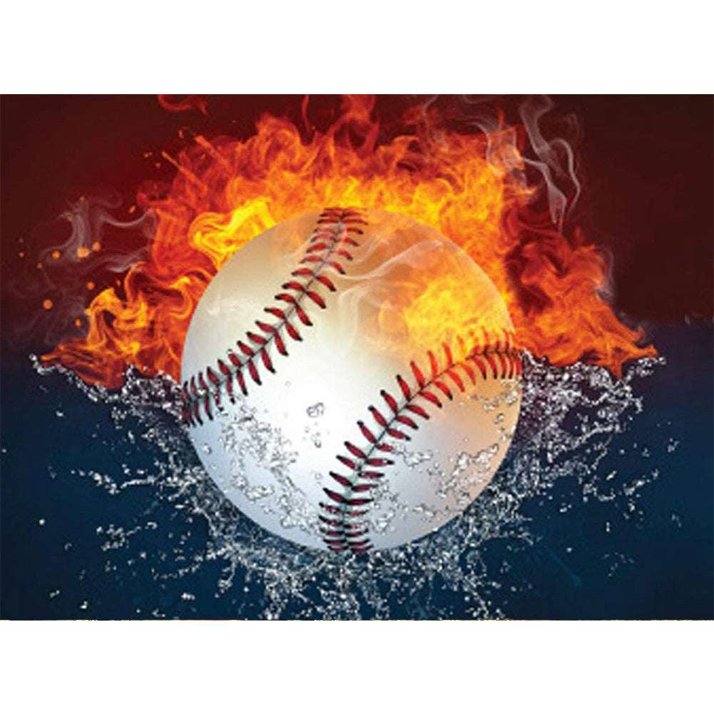 Flame Baseball - Full Square Drill Diamond Painting 40*30CM