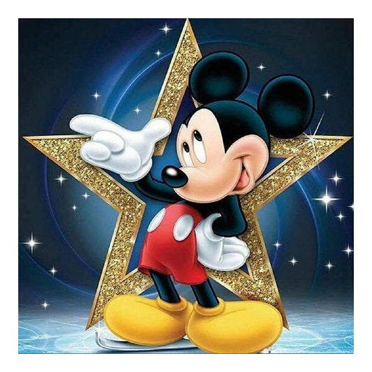 Pentagram Mickey Mouse - Full Round Drill Diamond Painting 40*40CM