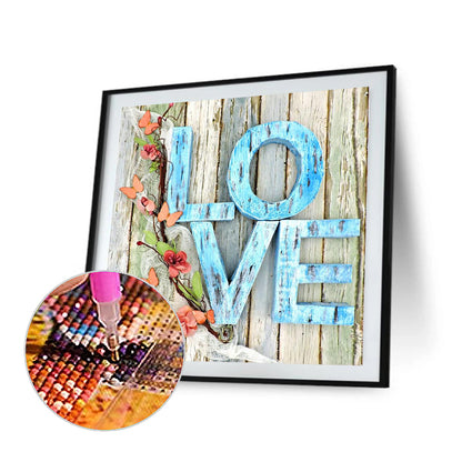 Love Calligraphy - Full Round Drill Diamond Painting 50*50cm