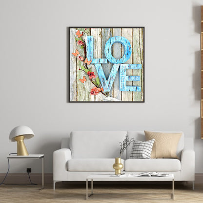 Love Calligraphy - Full Round Drill Diamond Painting 50*50cm
