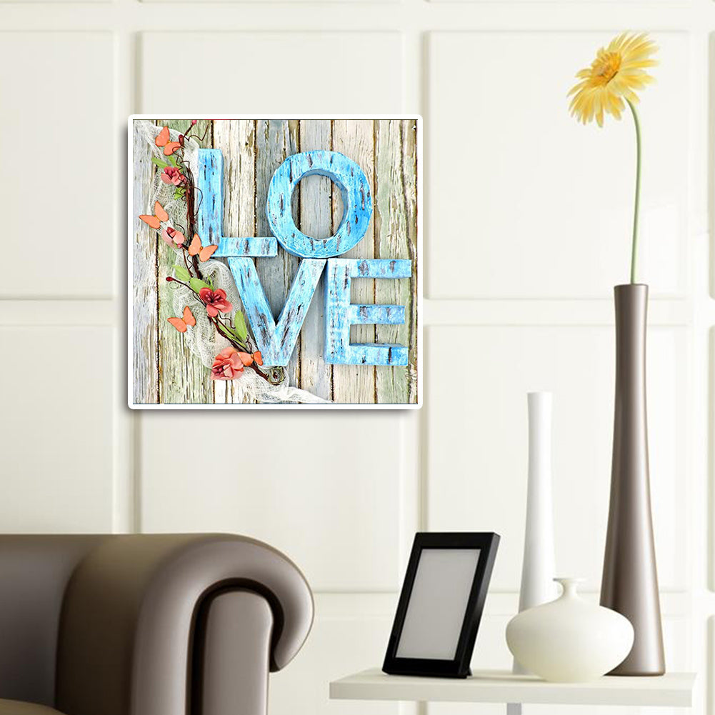 Love Calligraphy - Full Round Drill Diamond Painting 50*50cm