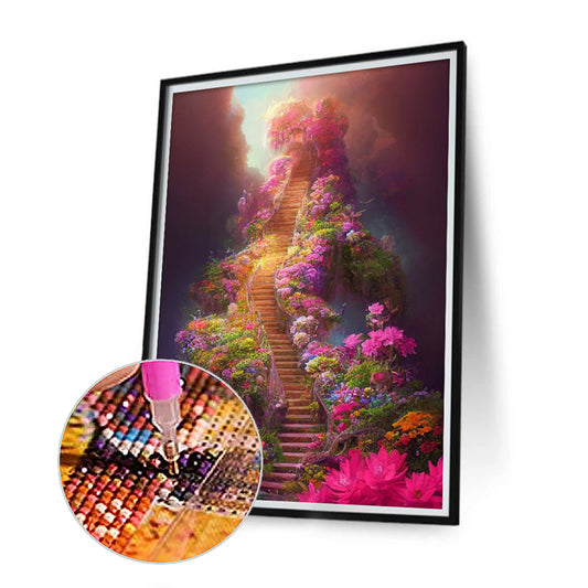Beautiful Mountain Landscape - Full Round Drill Diamond Painting 50*70CM