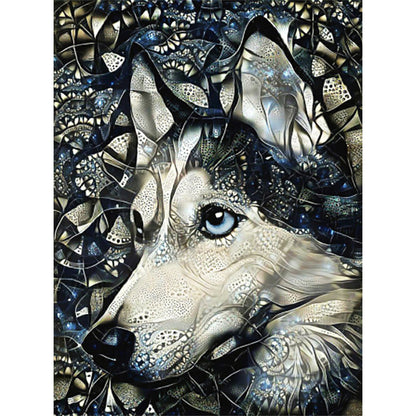 Husky Dog ??Glass Painting - Full Square Drill Diamond Painting 40*50CM