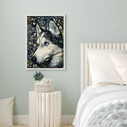 Husky Dog ??Glass Painting - Full Square Drill Diamond Painting 40*50CM