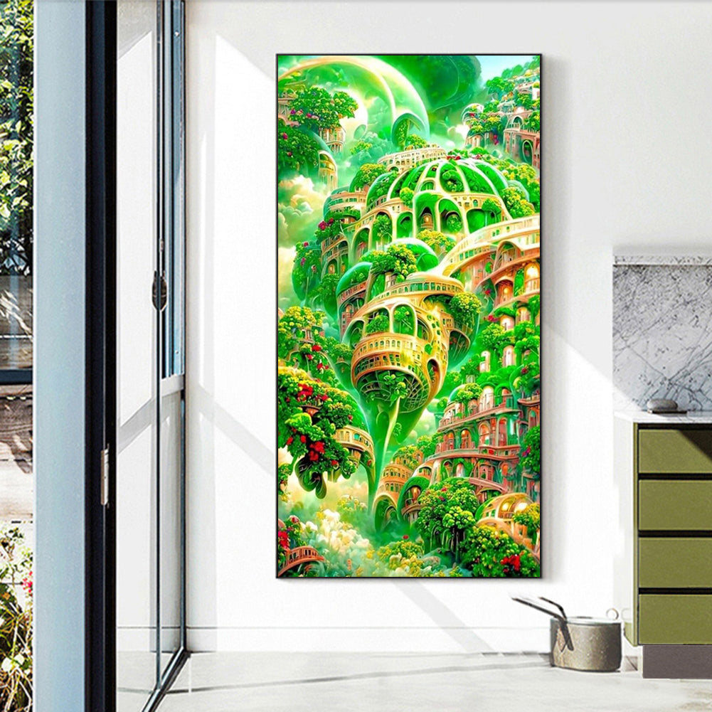 Flower Manor - Full Round Drill Diamond Painting 40*70CM