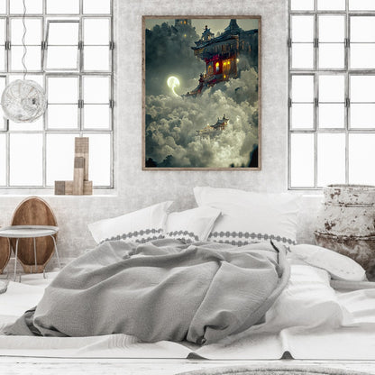 Castle In The Sky - Full Round Drill Diamond Painting 30*40CM