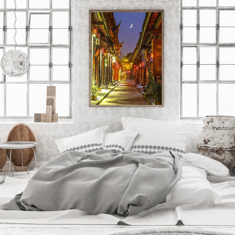 Ancient City Street - Full Round Drill Diamond Painting 40*50CM