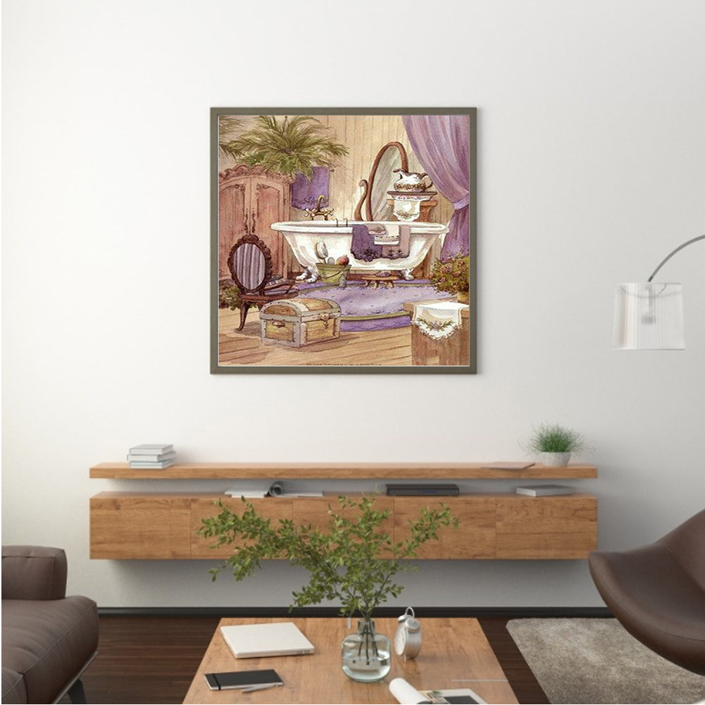 Tub - Full Square Drill Diamond Painting 30*30CM