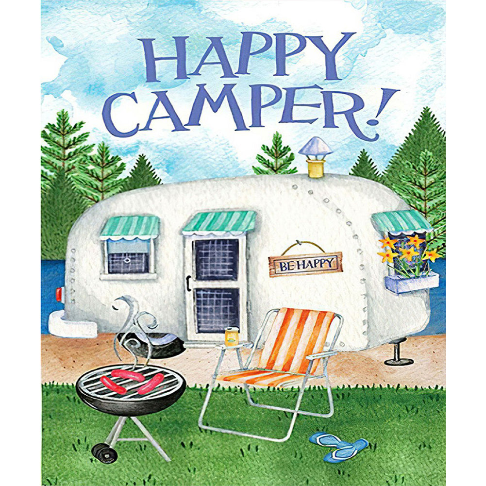 Happy Camping - Full Square Drill Diamond Painting 50*60CM