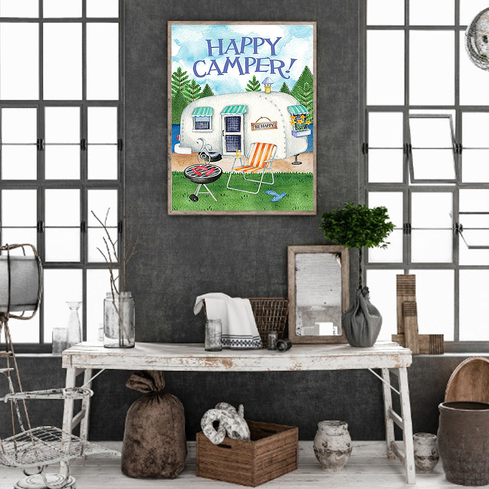 Happy Camping - Full Square Drill Diamond Painting 50*60CM