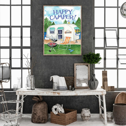 Happy Camping - Full Square Drill Diamond Painting 50*60CM