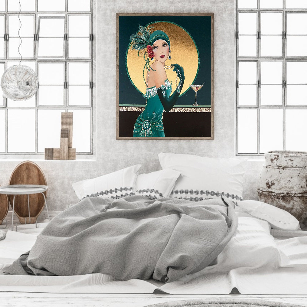 Lady - Full Round Drill Diamond Painting 50*60CM