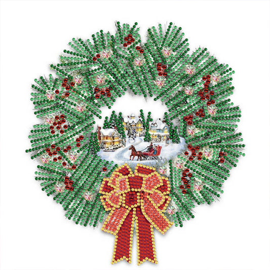 Christmas Wreath - Special Shaped Drill Diamond Painting 30*30CM