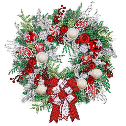 Christmas Wreath - Special Shaped Drill Diamond Painting 30*30CM