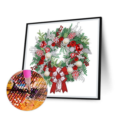 Christmas Wreath - Special Shaped Drill Diamond Painting 30*30CM