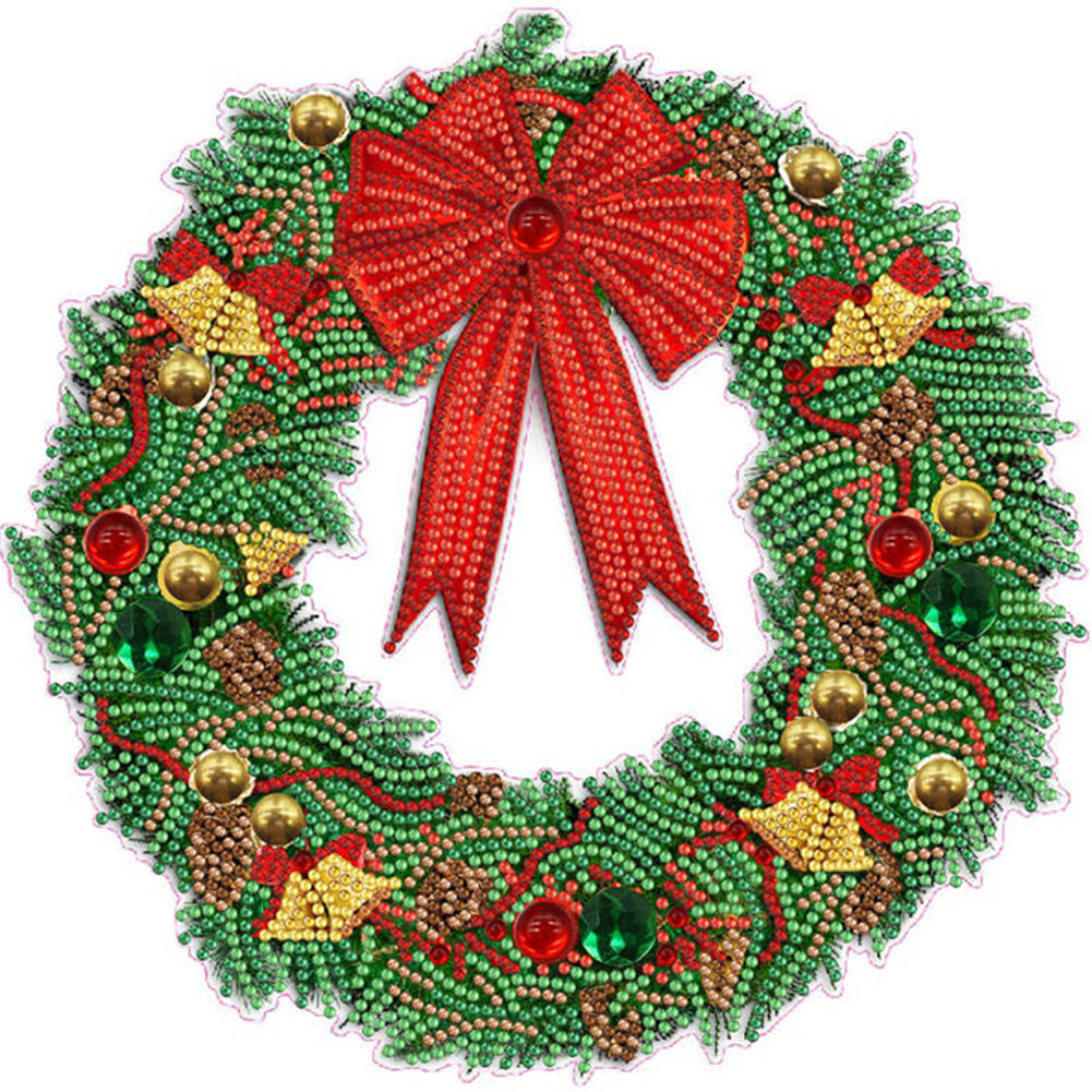 Christmas Wreath - Special Shaped Drill Diamond Painting 30*30CM