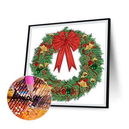 Christmas Wreath - Special Shaped Drill Diamond Painting 30*30CM