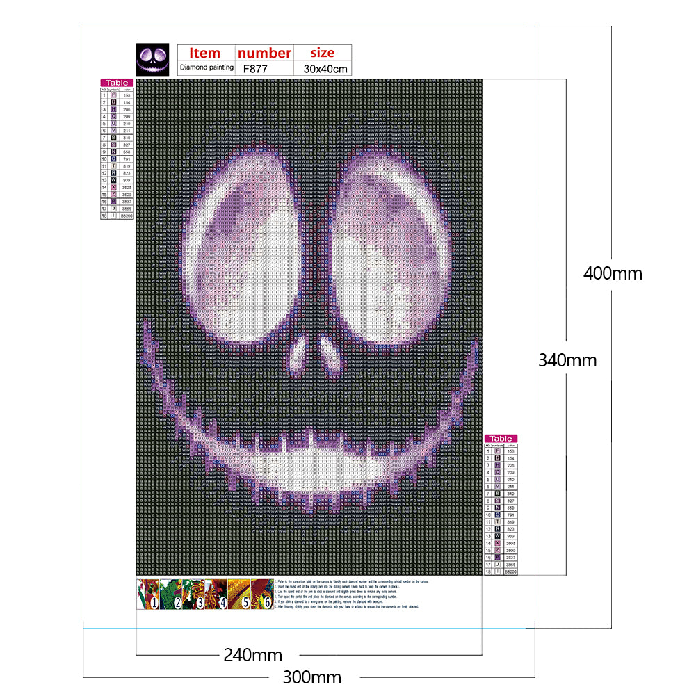 Skeleton Jack - Full Square Drill Diamond Painting 30*40CM