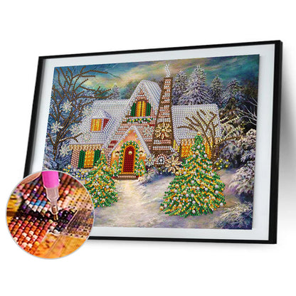 Christmas House - Special Shaped Drill Diamond Painting 40*30cm