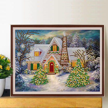 Christmas House - Special Shaped Drill Diamond Painting 40*30cm