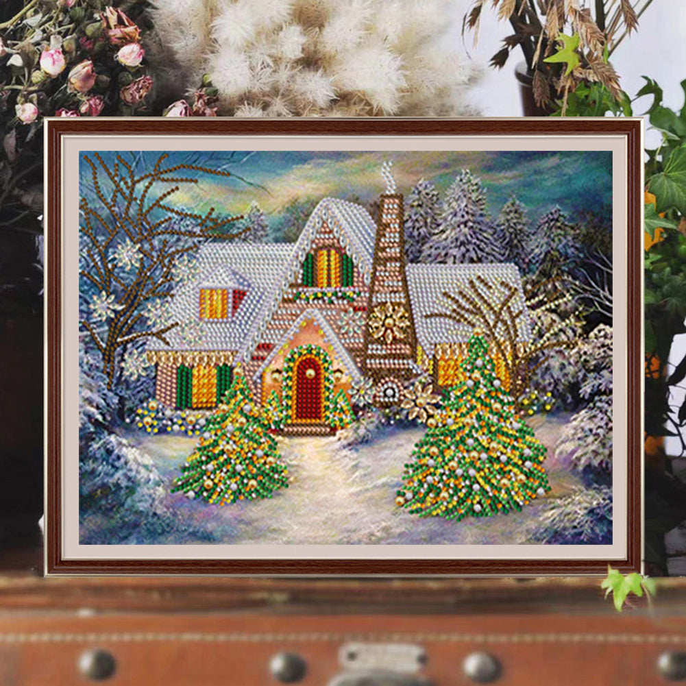 Christmas House - Special Shaped Drill Diamond Painting 40*30cm