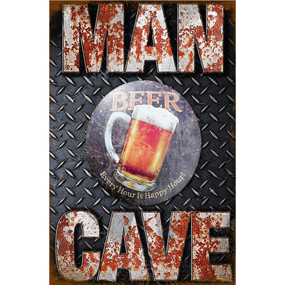 Beer English Retro Poster - Full Round Drill Diamond Painting 40*50CM