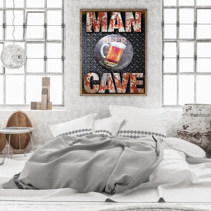 Beer English Retro Poster - Full Round Drill Diamond Painting 40*50CM