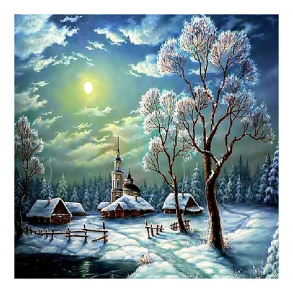 Snow Village - Full Square Drill Diamond Painting 30*30CM