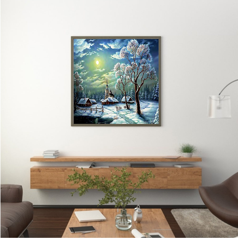 Snow Village - Full Square Drill Diamond Painting 30*30CM