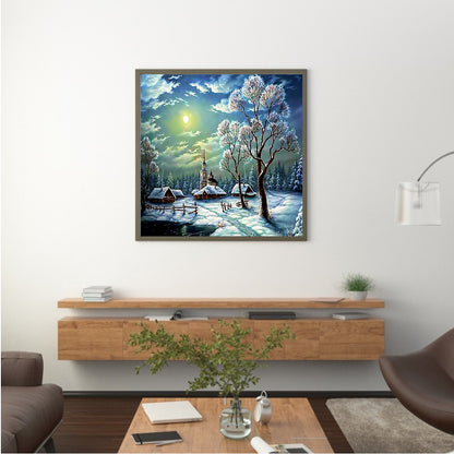 Snow Village - Full Square Drill Diamond Painting 30*30CM