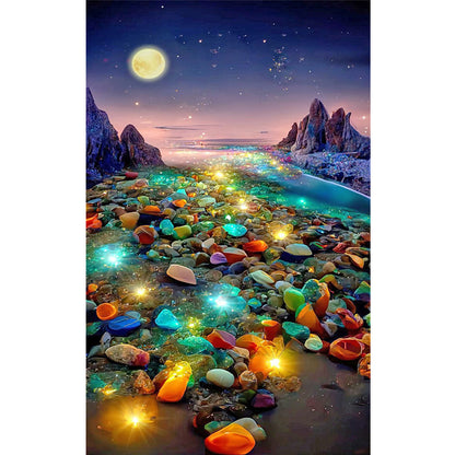 Under The Moon Dream Luminous Stone - Full Round Drill Diamond Painting 40*70CM