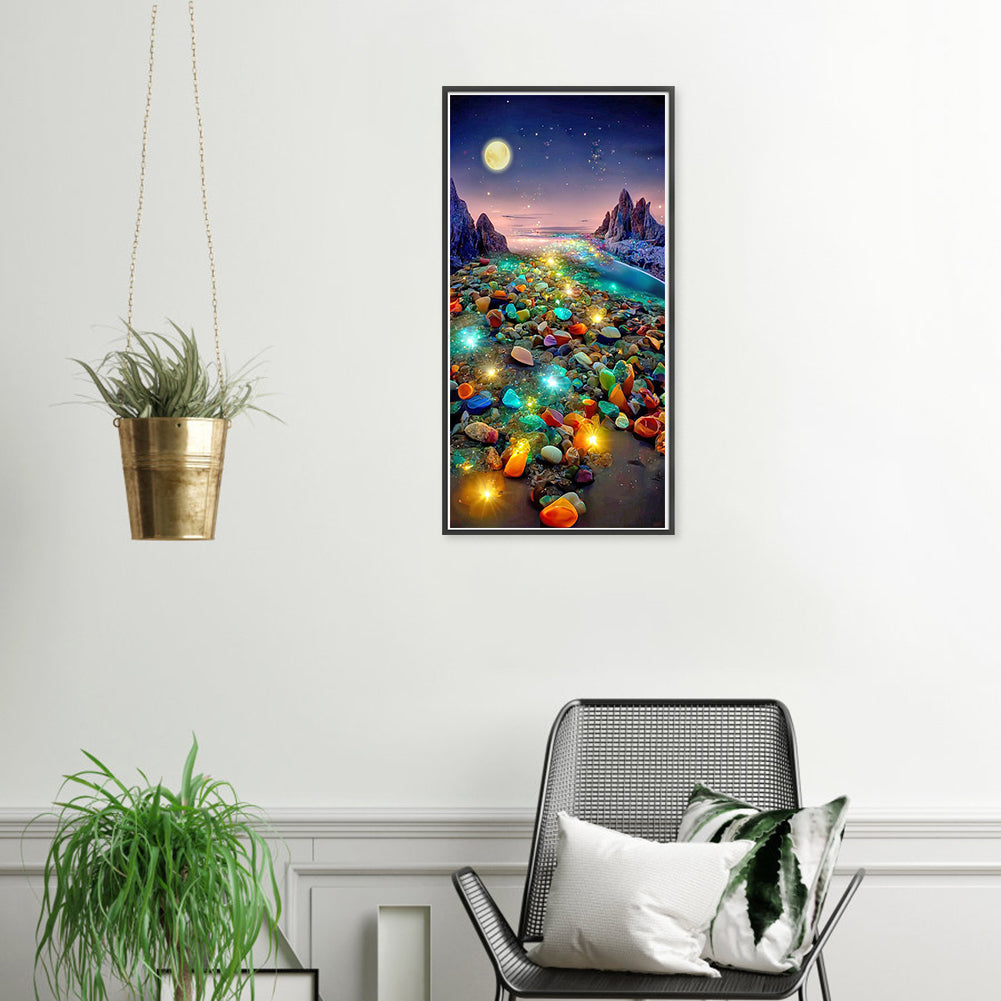 Under The Moon Dream Luminous Stone - Full Round Drill Diamond Painting 40*70CM