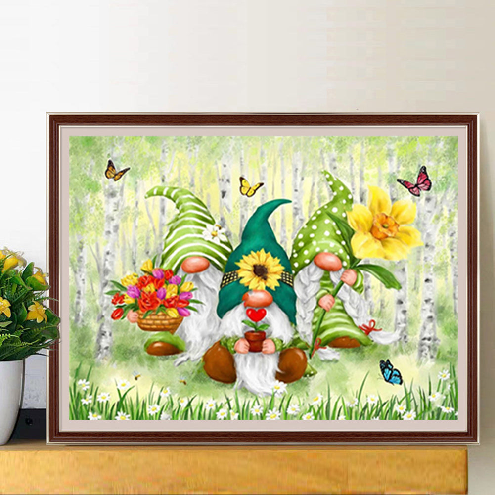 Garden Goblin - Full Round Drill Diamond Painting 40*30CM