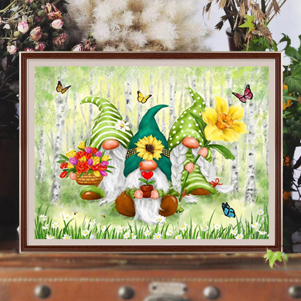 Garden Goblin - Full Round Drill Diamond Painting 40*30CM