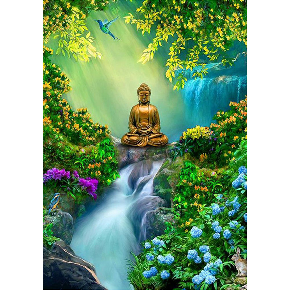 Buddha Statue - Full Round Drill Diamond Painting 40*50CM