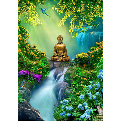 Buddha Statue - Full Round Drill Diamond Painting 40*50CM