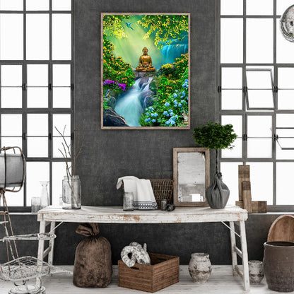 Buddha Statue - Full Round Drill Diamond Painting 40*50CM