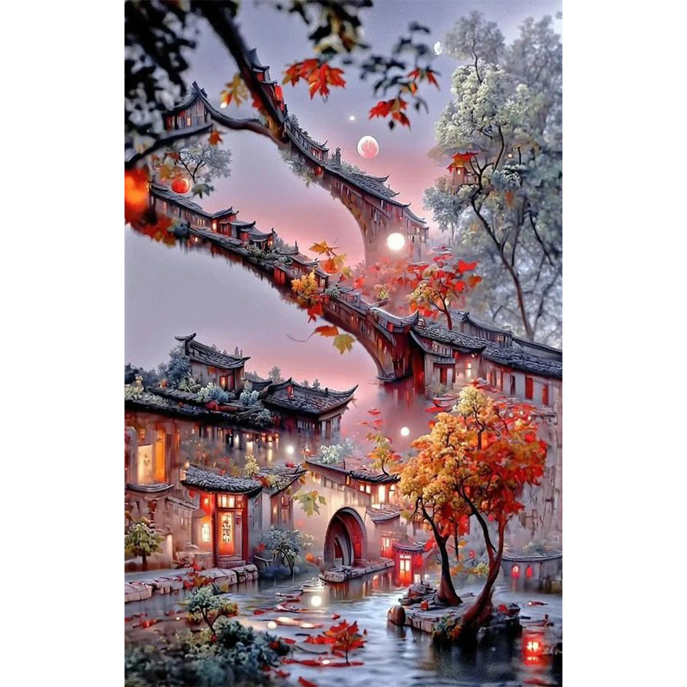 Flower Manor - Full Round Drill Diamond Painting 40*60CM