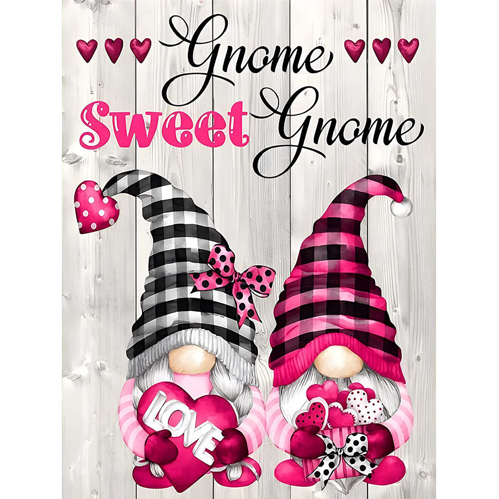 Valentine Gnome - Full Round Drill Diamond Painting 30*40CM
