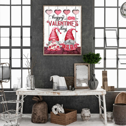 Valentine Gnome - Full Round Drill Diamond Painting 30*40CM