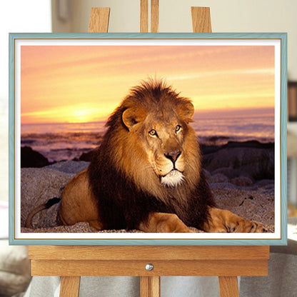 Lion - Full Round Drill Diamond Painting 40*30CM