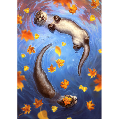Water Lazy - Full Round Drill Diamond Painting 30*40CM