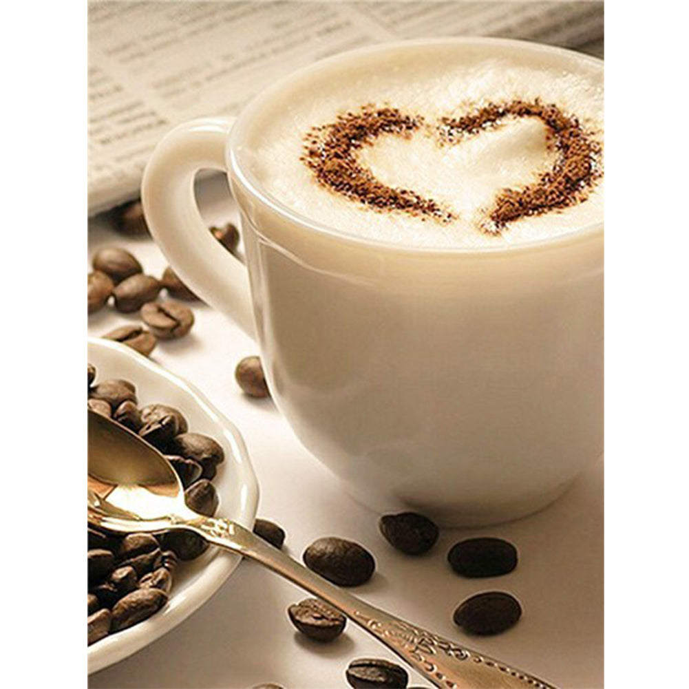 Love Latte Art Coffee Cup - Full Square Drill Diamond Painting 40*50CM