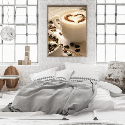 Love Latte Coffee Cup - Full Square Drill Diamond Painting 40*50CM