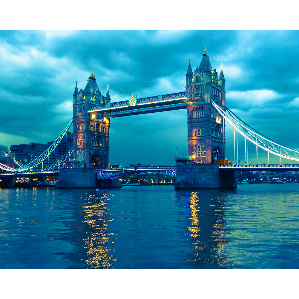 Seaside Bridge - Full Round Drill Diamond Painting 50*40CM