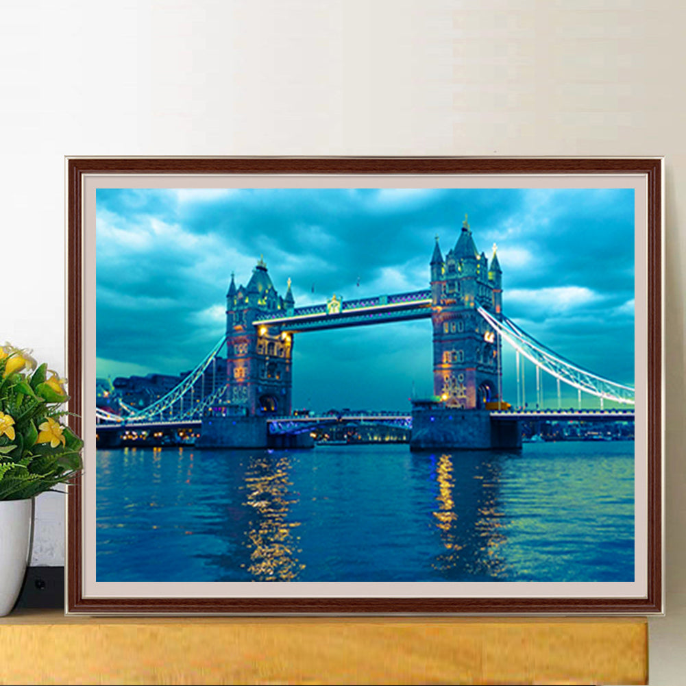 Seaside Bridge - Full Round Drill Diamond Painting 50*40CM