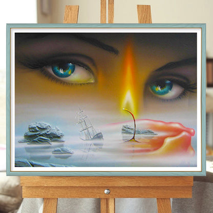 Charming Eyes - Full Round Drill Diamond Painting 50*40CM