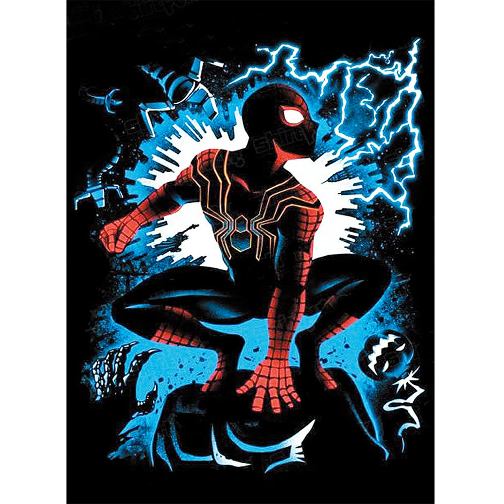 Spiderman Silhouette - Full Square Drill Diamond Painting 40*50CM